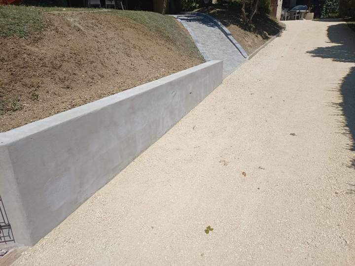 Muret de souténement béton